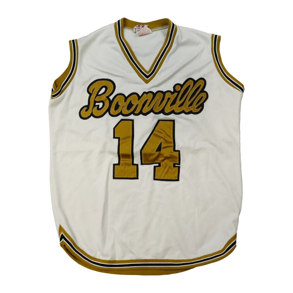 Vintage 60s Boomille White/Gold basketball Jersey Size M